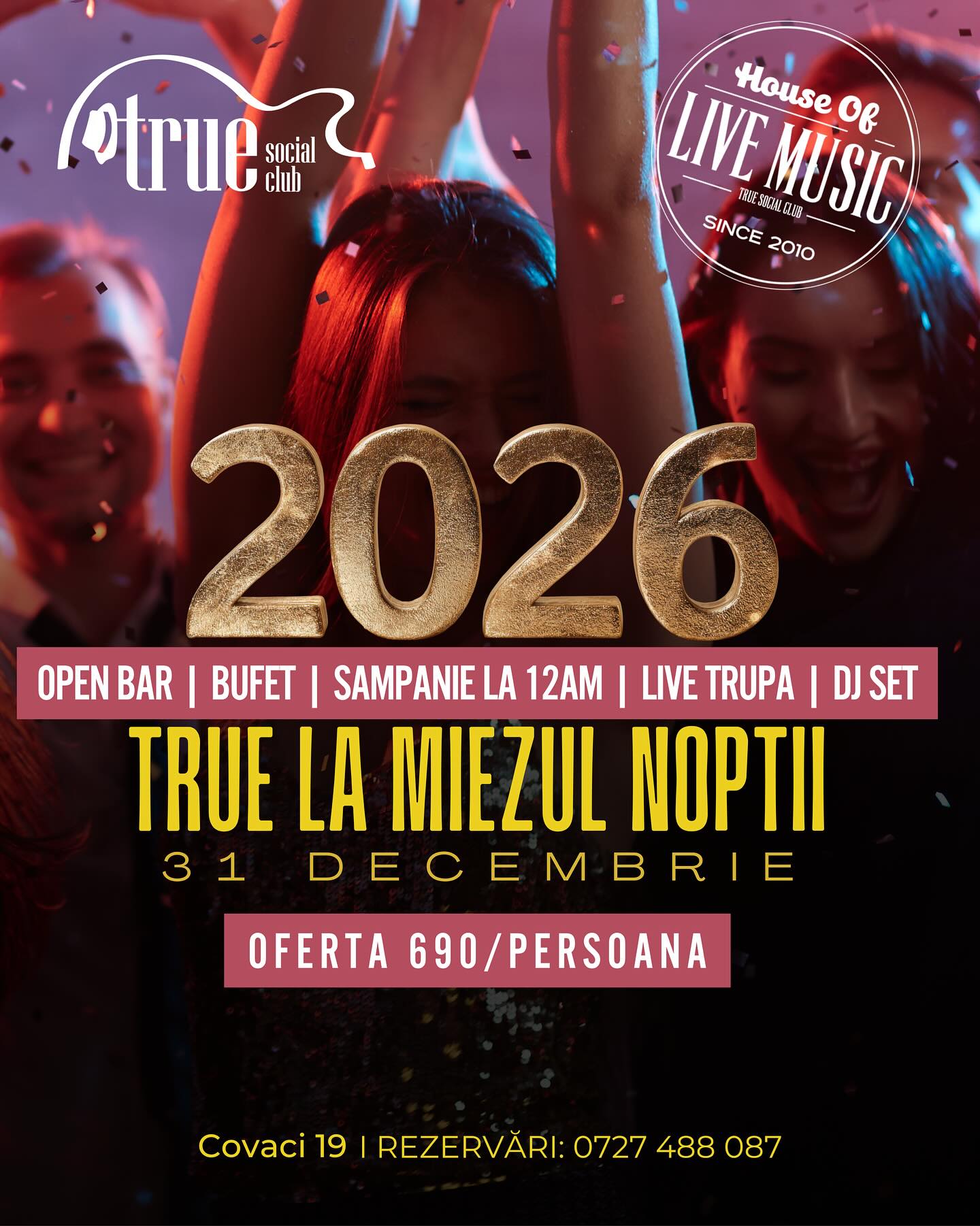 True Club Revelion 2026 portret